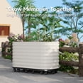 thumbnail image 2 of BeesClover Jardinière Roulante avec Réservoir d'Arrosage Automatique – Bac de Jardin en Acier Galvanisé Robuste, Roues Verrouillables pour Patio, Usage Intérieur et Extérieur – Compatible avec la Mobilité, Conception Sans Pliure, 2 of 7