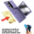 thumbnail image 3 of Decase for Samsung Galaxy S24,Galaxy S24 Wallet Case Built-in Mirror Makeup & 4 Card Slots Holder Military Grade Rugged Cover Case with Camera Lens Protector,Lightpurple, 3 of 7