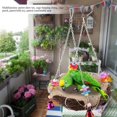 thumbnail image 3 of Bird Hanging  Toy, Bird Swing Perch Toy, With Bells Rattan Bird Swing For Pets Animals, 3 of 8