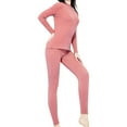 thumbnail image 2 of Tweang Long Johns for Women Thermal Underwear Set Womens Long Johns Thermal Sets Lounge Set for Women Base Layer Set Ski Thermals for Women Long Johns Women Pink S-2XL, 2 of 7