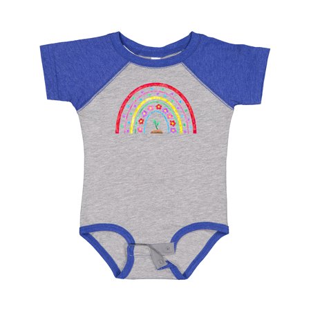 

Inktastic Spring Rainbow with Plant and Flowers Gift Baby Boy or Baby Girl Bodysuit