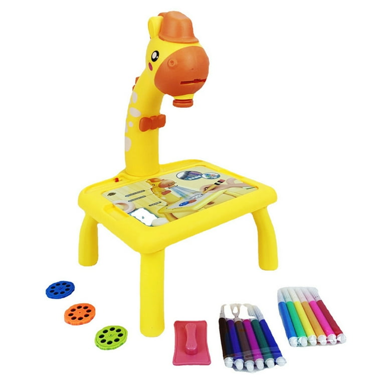 MIXHOMIC Drawing Projector Table for Kids, Trace and Draw, Drawing Board  Giraffe with Light & Music, Child Smart Projector Sketcher Erasable Doodle