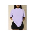 thumbnail image 1 of Playera Slim Fit Unisex Cuello Redondo Manga Corta Strech Color Lila Talla Mediana Marca Emil SaEs, 1 of 4