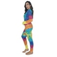 thumbnail image 2 of #followme Tie Dye 2 Piece Jogger Thermal Pajama Set for Women 6862-10575-XXL (Tie Dye Bright, X-Small), 2 of 3