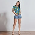 thumbnail image 7 of Rateoe Rubber Duck Printed Women Rash Guard Short Sleeve,Tummy control Swimsuit Surfing Swimsuit Bathing Suit Short-sleeved Onesie UPF 50+ -Small, 7 of 7