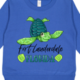 thumbnail image 3 of Inktastic Fort Lauderdale, Florida Happy Sea Turtle Toddler Sweatshirt, 3 of 4