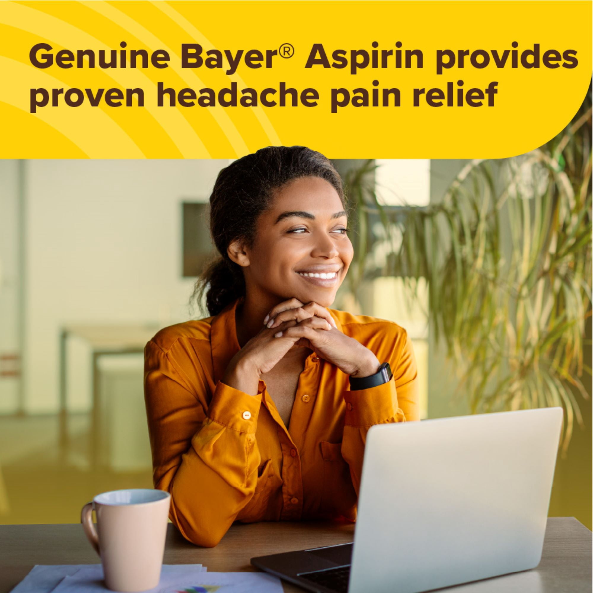 (4 pack) Bayer Genuine Aspirin 325 mg Coated Tablets for Multi-symptom pain relief and Headache Relief, 200 Count