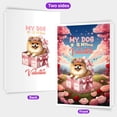 thumbnail image 2 of My Dog Is My Valentine Cute Pomeranian in Gift Box 5x7in Folded Greeting Card Pom Dog Lover Gifts Single Note Card with Envelope - 03006, 2 of 5