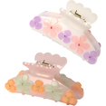 thumbnail image 1 of wonima11 Flower Claw Clips Fashion Hair Claw Clip for women Medium Sized Acrylic Hair Claw Cute Hair Clips Floral Hair Accessories Pack of 2, 1 of 1