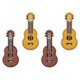 thumbnail image 4 of 4pcs Ukulele Embroidery Brooch Pins for Backpacks Clothing Decorative Cute Cartoon Design Party Accessories Yellow Brown, 4 of 4