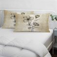thumbnail image 4 of Yellow Beige Flower Throw Pillow Cover, Pillowcase Protectors with Zipper, Breathable Decorative Lumbar Pillow Case Cover, Farmhouse Shabby Chic Wildflower Pillow Shams for Couch Sofa 12x20Inch, 4 of 8
