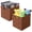 Brown, variant on PinkSheep 12" x 12" Water Hyacinth Storage Baskets, Collapsible Wicker Woven Cubes Baskets Organizer Bins, Brown, 2 Pack