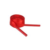 INSPIRE CHIC Unisex Solid Color Flat 0.4'' Wide Ribbon Shoelaces 2 Pairs 120cm/47.2" Red