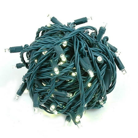 Christmas Novelty Novelty Lights 100 Light Coaxial LED Christmas Mini Light Set, Outdoor Lighting Party Patio String Lights, Warm White, Green Wire, 50 Feet ()