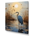 thumbnail image 2 of Designart "Heron Morning Stroll Painting III" Animals Canvas Print, 2 of 5