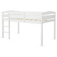 thumbnail image 6 of Gymax Twin Size Loft Bed Wooden Slats Support Loft Bed Frame w/ Ladder & Guardrails White, 6 of 7
