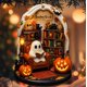 thumbnail image 1 of Linda Decoración de Halloween Wansheng Linda Lectura Esquina Colgante Decorativo Tablero Acrílico, 1 of 2