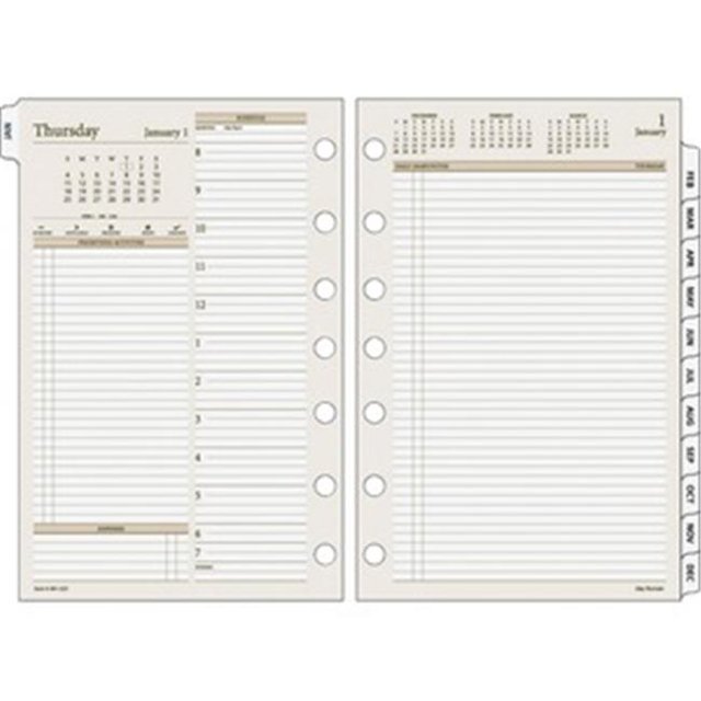 Day Runner PRO 2PPD Pages de Planification de Zone de Recharge&44; Gris - Taille 4