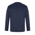 thumbnail image 4 of FRSASU Mens Loose Fit Cotton Crewneck Athletic Sweatshirt Long Sleeves Lightweight Workout Pullover Solid Color Sport Shirts Navy, 4 of 6