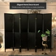 thumbnail image 6 of Handmade Beadboard 70-inch Room Divider (China) 6 Panel Black, 6 of 6