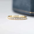 thumbnail image 2 of Jewelerix Moissanite Eternity Band Ring, 0.25ct Round Cut Stones, 10K Gold Vermeil Ring, Stackable Women’s Gift Jewelry, 2 of 4