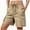 Khaki(Womens Shorts), variant on ZHYou Cargo Shorts for Women Casual Baggy Fit Drawstring Pull On Summer Shorts with Side Flap Pockets,Army Green,Size L
