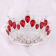 thumbnail image 1 of Granjero Gordo Tocado de novia, corona, joyas para el cabello con diamantes de imitación de cristal, ropa de celebración de bodas, decoración de fiesta (rojo), 1 of 4