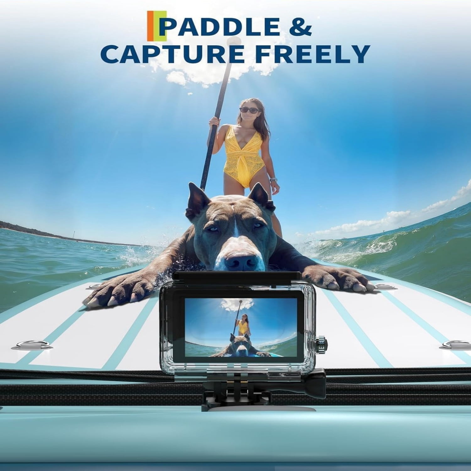 Inflatable Paddle Board, 10.6ft/11ft Inflatable Stand Up Paddle Board with Premium Accessories, Non-Slip EVA Deck, Ultra-Light Carry Bag, Pump, SUP Board for Adult
