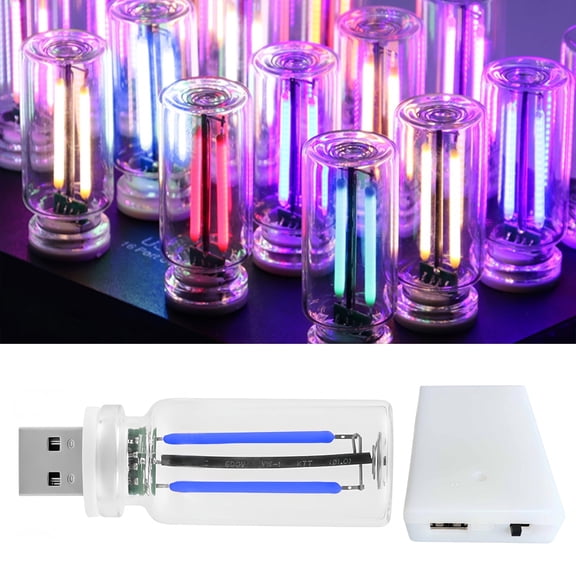 USB Light Bulb with Battery Box, Touch Dimmable Car USB Night Light, Ambient Lighting for Car, Bedroom, Desk, LED Filament Lamp, USB Light for Car, Mini Plug-in Automotive Night Light