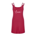 thumbnail image 4 of Blmnix Cotton Nightgowns Women's Nightgowns Valentine Chemises Nightgown Pink Knee Length Crew Neck Sleeveless Mumu Nightgown,XXL, 4 of 6