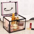thumbnail image 4 of YAOMOBB Transparent Acrylic Makeup Case Large Capacity Clear Makeup Storage Box Portable Waterproof Organizer for Home and Travel, 4 of 6
