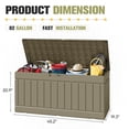 thumbnail image 7 of Homall 82 Gallon Outdoor Storage in Resin Deck Box Lockable Deck Box, Beige, 7 of 7