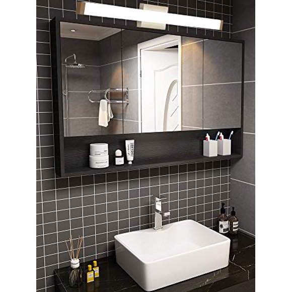 YHTlaeh Bathroom Vanity Light Brushed Nickel Square LED 24 inch 14W 4000K Natural White Light Wall Bar Lighting Fixtures Over Mirror (Brushed Nickel, 33.5in Dimmable)