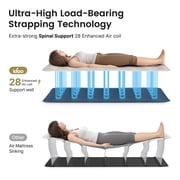 iDOO 18 Full Size Air Mattress, Inflatable Airbed with Built-in Pump, 600lb Max