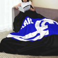 thumbnail image 5 of Manta polar Conrail, manta súper suave y acogedora, manta de franela ligera, suave y cómoda, mantas de felpa cálidas para sofá, cama, 5 of 5