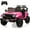 Pink, variant on EastVita 24V Ride On Toys for Big Kids, 4WD 2 Seater Ride On Cars with Remote Control, Adjustable Footwell Electric Vehicle, 3 Speeds, Led Lights, Bluetooth Black