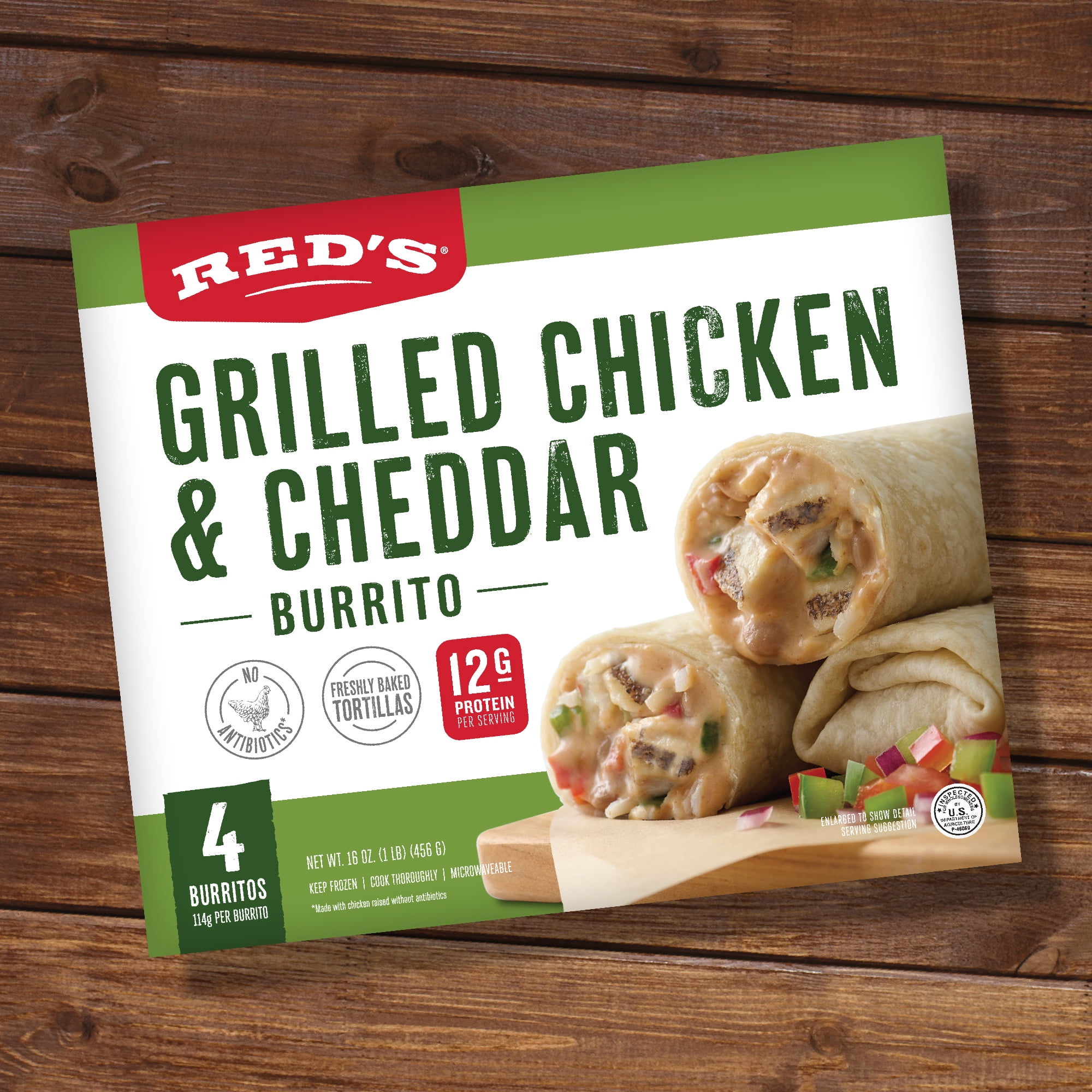 Red's Grilled Chicken & Cheddar, 16 oz. 4 Count (Frozen)