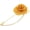 Dark Yellow, variant on Flower Lapel Stick Brooch Pin with Gold Leaf Satin Tassel Chain Dangling Handmade Boutonnieres Pins for Suit Collar Wedding Party Gray -