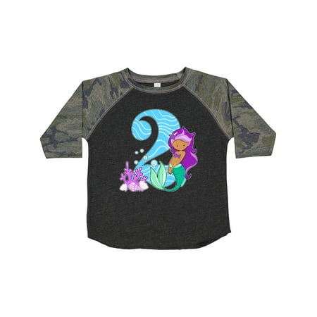 

Inktastic Second Birthday Mermaid Gift Toddler Toddler Girl T-Shirt