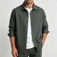 thumbnail image 2 of Lanyiu Men's Utility Work Shirt with Pocket Button Down Collared Shirt Ribbed Cuff Long Sleeve Shirt Casual Daily Lightweight Shirt, 2 of 9