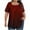 Red, variant on Uaswgudfs Plus Size Women's Top Oversizes-Short Sleeve Crew Neck Tee Blouse with Gathered Detail at Bust and Arc-Shaped Hemline