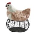 thumbnail image 1 of Cesta para huevos de gallina, contenedor de almacenamiento de huevos, decoración decorativa de cocina, soporte para huevos de gallina, soporte para Marrón Hierro, 1 of 8