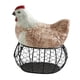 thumbnail image 1 of Cesta de almacenamiento de huevos con diseño de pollo, soporte para huevos de gallina con tapa para almacenamiento de huevos, contenedor de Marrón Hierro, 1 of 8