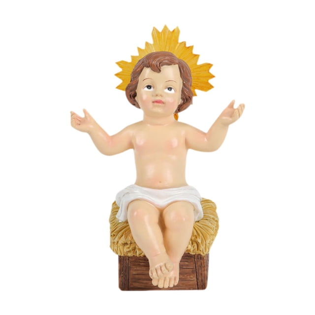 Figura de Jesús Niño Jesús Figura Muñeca Manualidad Pintada a Mano Niño Jesús para Repisas Oficina Amigos Familia Religioso