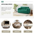 thumbnail image 2 of AENKYO Convertible Pull-Out Loveseat Sleeper Sofa Bed for Living Room, Modern Upholstered Futon in Green, 2 of 7