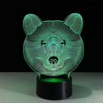 thumbnail image 4 of Lámpara de noche LED 3D de 7 colores con forma de oso para niños, táctil, USB, luz de noche para dormir para bebés, sensor de movimiento, luz 3D, 4 of 4
