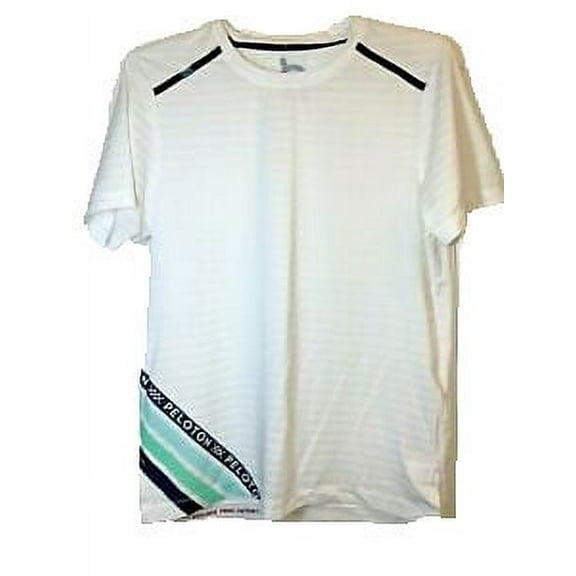 Rhone Men's Stripe Swift Short Sleeve Tee, White, Medium