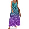 thumbnail image 1 of Vestido sin mangas con purpurina n.° 1 (brillante sintético) de sirena para niñas, color morado y verde azulado, #brillante, #decoración, #arte, vestidos de fiesta, 1 of 7