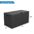 thumbnail image 3 of VINGLI 120 Gallon Plastic Deck Storage Box Indoor & Outdoor Lockable, Black, 3 of 7