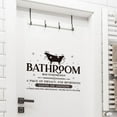 thumbnail image 5 of 45x30cm Bathroom Door Sign Sticker - Black Text Wall Decal for Toilet/Restroom Privacy (Humorous & Stylish Home Decor), 5 of 6